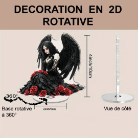 Déco 2D rotative Rose Gothic Angel