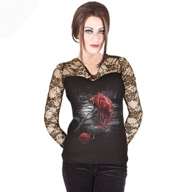 haut gothique avec dentelle spiral direct rose reflections