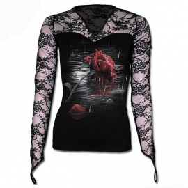 haut gothique avec dentelle spiral direct rose reflections