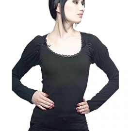 haut gothique queen of darkness skull and ribbons SH12-307