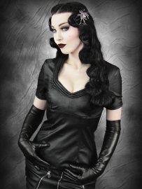 Haut Gothique RESTYLE Faux Leather Neckline