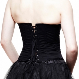 HELL BUNNY  - Haut Gothique Hell Bunny Sam Corset Noir