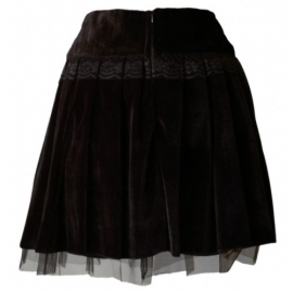 jupe courte gothique en velours ordo nigra