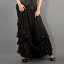 jupe longue gothique burleska alexandra noire S/M