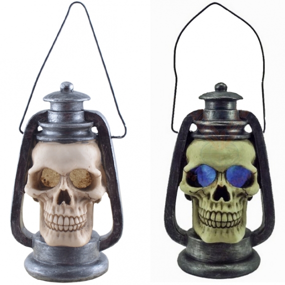 Lanterne Crâne avec Led / Figurines de Crânes