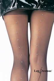 Leg Avenue Collant Gothique illusion strass