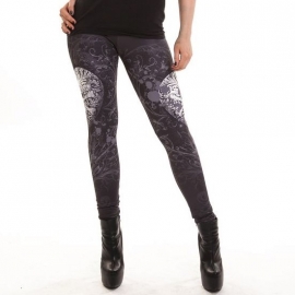 Legging Gothique Black Alchemy Skull Duggery