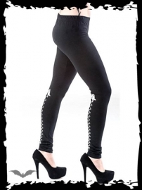 legging gothique QUEEN OF DARKNESS lacing and bows