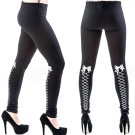 legging gothique QUEEN OF DARKNESS lacing and bows