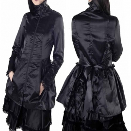 manteau gothique femme en satin phaze clothing - S
