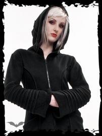 manteau gothique black fleece queen of darkness - XS