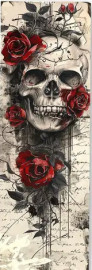Marque-page Gothique Skulls