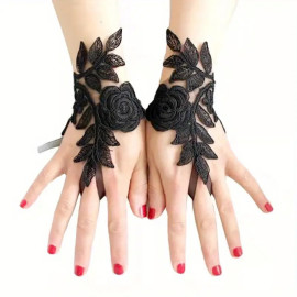Mitaines Gothiques Black Roses