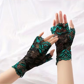 Mitaines Gothiques - Green Lace