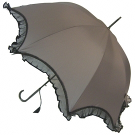 Parapluie Gothique Grey Scalloped