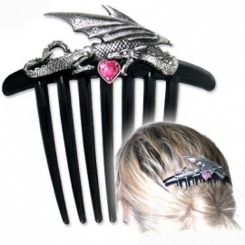 peigne gothique alchemy gothic heart of the dragon