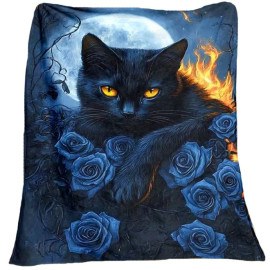 Plaid Gothique - Blue Roses Cat