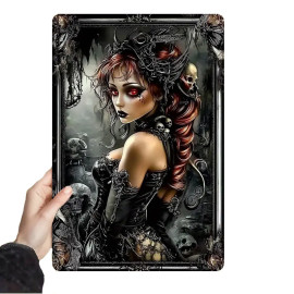 Plaque Métal Gothic Beauty