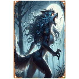Plaque Métal Gothique - She Wolf