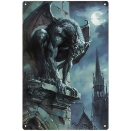 Plaque M&eacute;tal Gothique - The Gargoyle