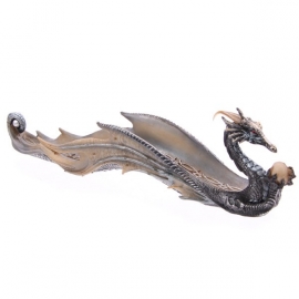 Porte-encens Gothique Dragon avec crâne