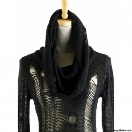 Punk Rave M012 Sweat Gothique Turtleneck Holey