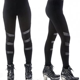 Queen of Darkness Legging Gothique Straps Leather Look TR1-247