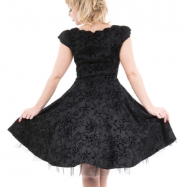 Robe Gothique HR London Black Flocking 135