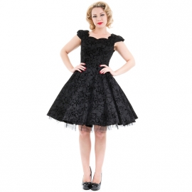 Robe Gothique HR London Black Flocking 135