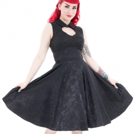 Robe Gothique HR London Black Rose Brocade 6904