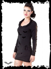 robe gothique queen of darkness Velvet bats - XL