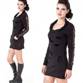 robe gothique queen of darkness Velvet bats