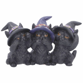 Figurine Three Wise Black Cats U5501T1