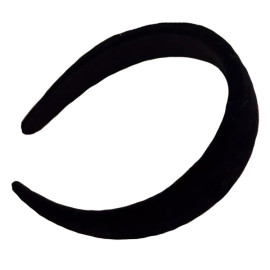 Serre-tête Gothique Velours Noir 3 cm