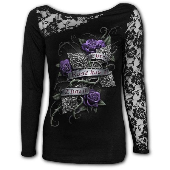 T-Shirt Gothique avec dentelle 