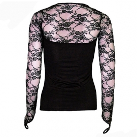 spiral direct haut gothique avec dentelle rose prayer