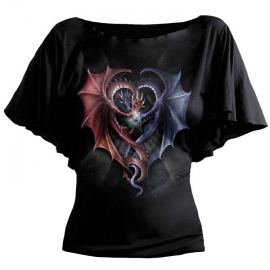 Spiral Direct LG186237 Dragon Heart Tshirt Gothique