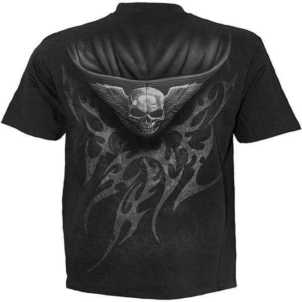 Spiral Unisex Adult M301 T-Shirt - Hounds Of Hell Gothic Long Sleeve Black Cotton Tee
