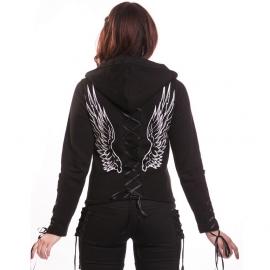 sweat gothique poizen industries angel hood