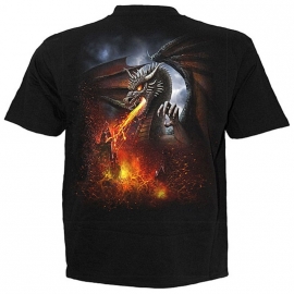 t-shirt gothique spiral direct dragon lava
