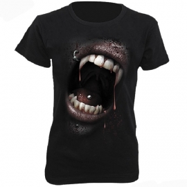 t-shirt gothique spiral direct goth fangs