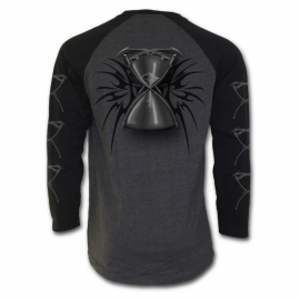 Spiral Direct Death T-Shirt Spiral Direct T-Shirt Gothique Manches Longues Noir et Gris