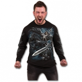 Spiral Direct Grim Rider T-Shirt Spiral Direct T-Shirt Gothique Manches Longues Spiral Direct L027M301