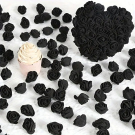 Tête de Rose Noire artificielle