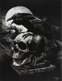 toile sur chassis gothique Alchemy Gothic Poe's Raven
