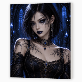 Toile sur Ch&acirc;ssis "Femme Gothique" 030