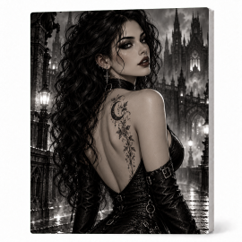 Toile sur Ch&acirc;ssis "Goth Black & White" 020