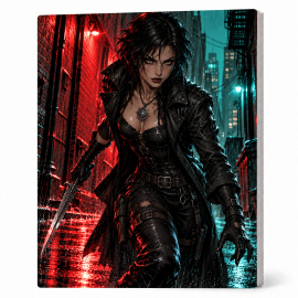 Toile sur Ch&acirc;ssis "Goth Comic Art" 016