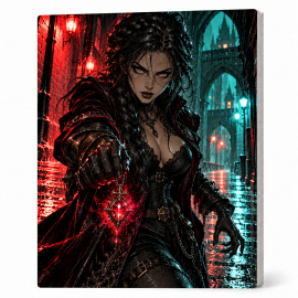 Toile sur Ch&acirc;ssis "Goth Comic Art" 020