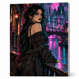 Toile sur Ch&acirc;ssis "Goth Comic Art" 032
